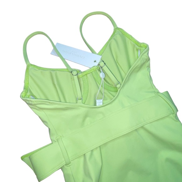 Jonathan SIMKHAI Noa Belted Underwire One Piece Swimsuit LIME XS - Picture 7 of 14
